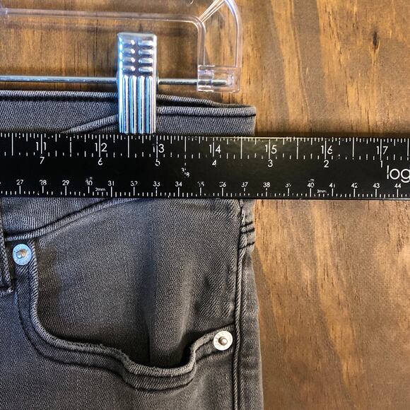 Express Womens Jeans Gray Denim Mid Rise Skinny Stretch 8 Regular - Picture 7 of 12